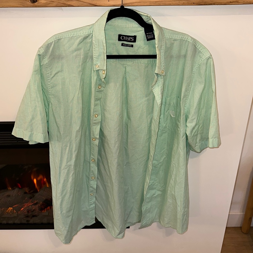 MENS XL CHAPS BUTTON DOWN DRESS SHIRT